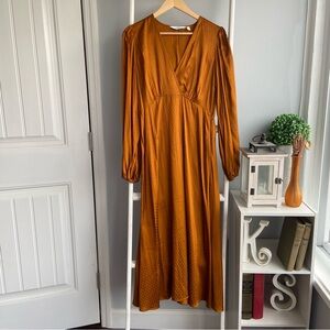 & Other Stories Copper Long Sleeve Dress